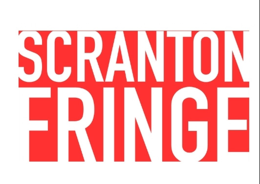 This image has a bold red background with large white text reading SCRANTON FRINGE in all capital letters sized to the exact edge of the image with no space around the letters. The logo is trimmed too tightly.